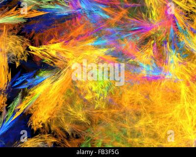 Digital Fractal su nero Foto Stock
