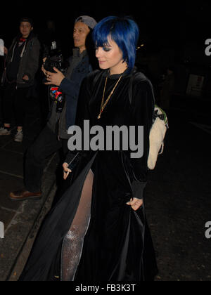 Il degrado urbano x Gwen Stefani - VIP cena in hotel Chantelle dotate: Lily Allen dove: Londra, Regno Unito quando: 08 Dic 2015 Foto Stock