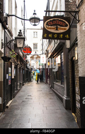 I ristoranti e le caffetterie sul Rupert corte, SOHO, London, Regno Unito Foto Stock