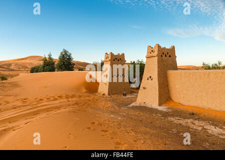 Il berbero camp nel deserto del Sahara, Marocco Foto Stock