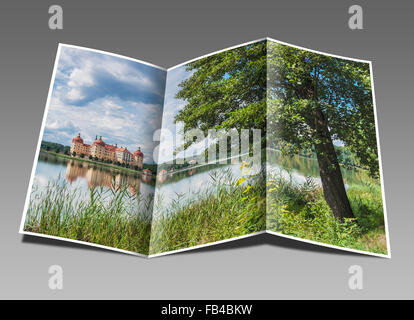 Castello di Moritzburg vicino a Dresda, distretto amministrativo di Meissen, in Sassonia, Germania, Europa Foto Stock