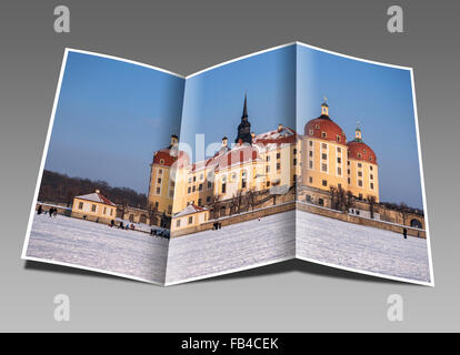 Castello di Moritzburg vicino a Dresda, distretto amministrativo di Meissen, in Sassonia, Germania, Europa Foto Stock