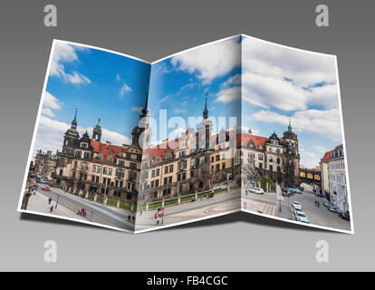 Vista la Dresden Royal Palace, Dresda, Sassonia, Germania, Europa Foto Stock