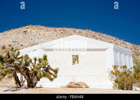 Una scultura religiosa dell'Ultima Cena nel deserto Cristo Park, California del sud-est Foto Stock