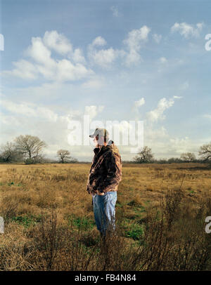 SAN ANTONIO, TX. - Gennaio 05: Jeff Kent pone per un ritratto sul suo ranch a San Antonio, in Texas, il 05 gennaio 2003. Foto Stock