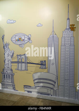 Build-un-Bear Store Workshop, NYC Foto Stock