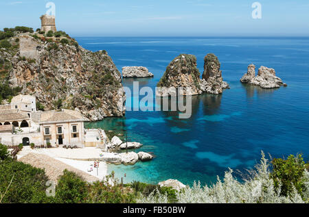 Castellammare del Golfo e Trapani, Sicilia, Italia Foto Stock