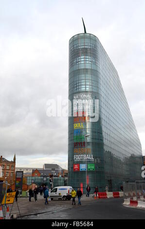 Il Museo Nazionale del Calcio, Manchester, Inghilterra Foto Stock