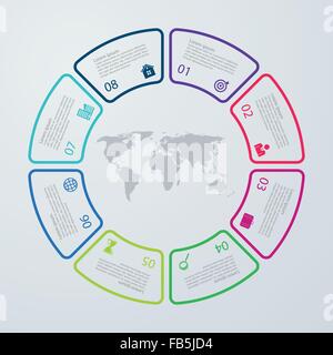 Illustrazione vettoriale di un infographics lineare Illustrazione Vettoriale