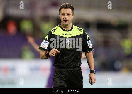 Firenze, Italia. 9 Gen, 2016. L'Arbitro Nicola Rizzoli Firenze 09-01-2016 Stadio "Artemio Franchi" Calcio Calcio 2015/2016 Serie A CREDITO Fiorentina-Lazio: Insidefoto/Alamy Live News Foto Stock