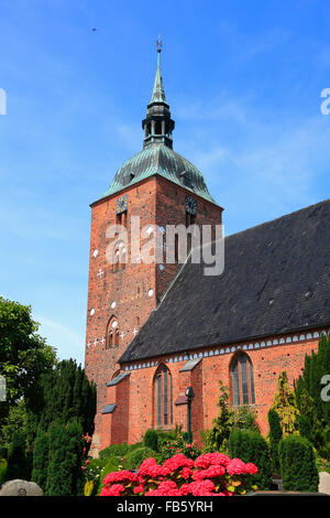 Chiesa di San Nicola, Burg, Fehmarn island, Mar Baltico, Schleswig-Holstein, Germania Foto Stock