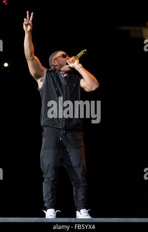 Rosemont, Illinois, Stati Uniti d'America. 23 Maggio, 2015. Il rapper Nelly si esibisce dal vivo sul NKOTB principale evento Gita presso l'Allstate Arena in Rosemont, Illinois © Daniel DeSlover/ZUMA filo/Alamy Live News Foto Stock