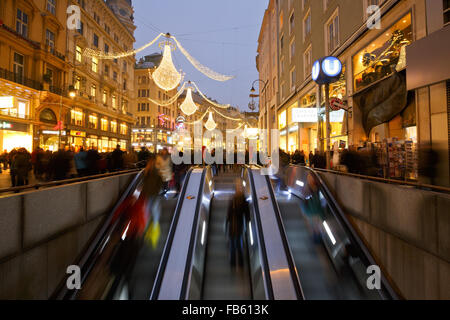 Decorazione di Natale nel centro della città di Vienna. Foto Stock