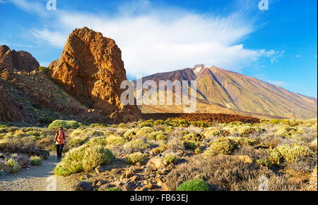 Il monte Teide, Parco Nazionale di Teide Isole Canarie, Tenerife, Spagna Foto Stock