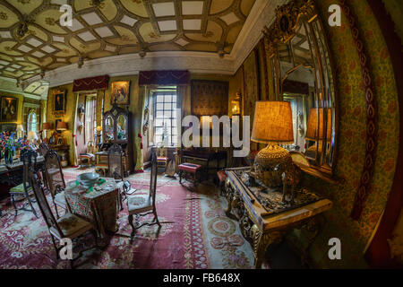 Chillingham, notoriamente haunted Northumberland castello e casa storica. Un spooky interni. Foto Stock