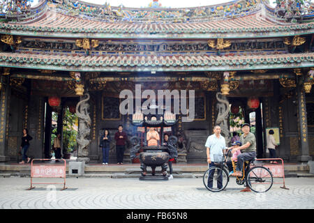 Baoan Dalongdong tempio, Taipei, Taiwan Foto Stock