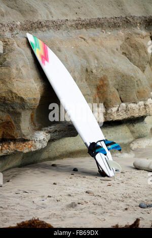 Surfboard pendente a Swami Beach in Encinitas, California Foto Stock