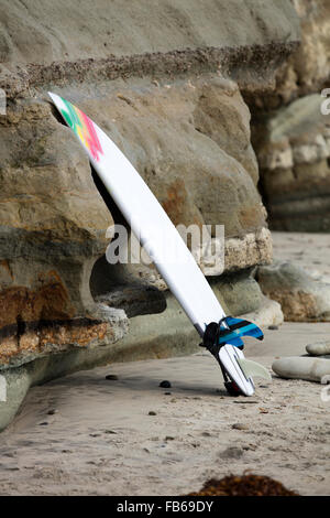 Surfboard pendente a Swami Beach in Encinitas, California Foto Stock