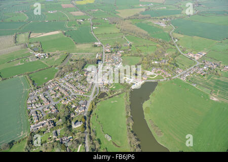 Una veduta aerea del Leicestershire villaggio di Sheepy Magna e la campagna circostante Foto Stock