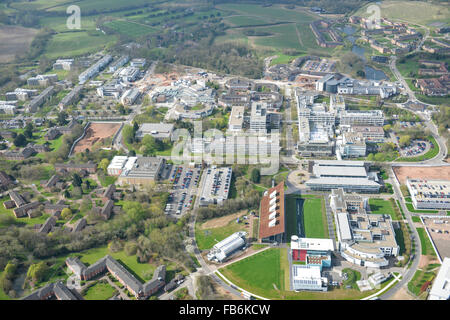 Una veduta aerea del campus dell'Università di Warwick Foto Stock