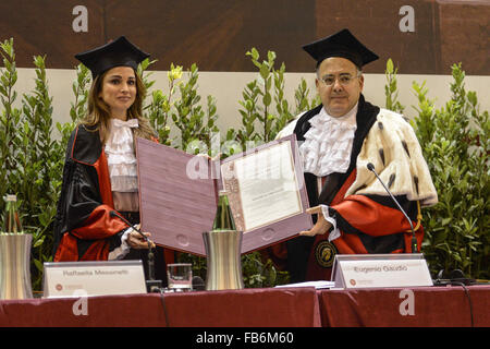 La regina Rania di Giordania riceve la laurea honoris causa in Cooperazione  e Sviluppo Internazionale Scienza