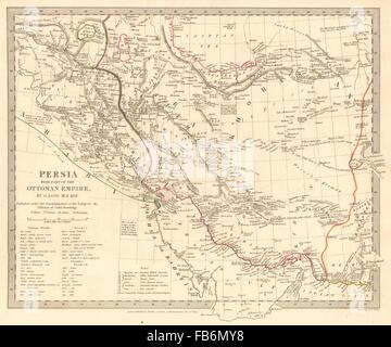 La Persia (Iran) : con parte dell'Impero Ottomano. L'Iraq. SDUK, 1848 Mappa antichi Foto Stock