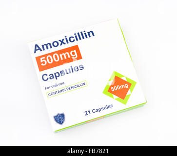 Amoxicillina antibiotici box Foto Stock