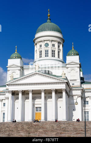 La Cattedrale di Helsinki, la Piazza del Senato. Kruununhaka, Helsinki, Finlandia Foto Stock