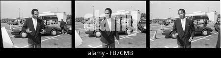 O. J. Simpson film Hertz tv commerciale ad Atlanta, Georgia International Airport Foto Stock