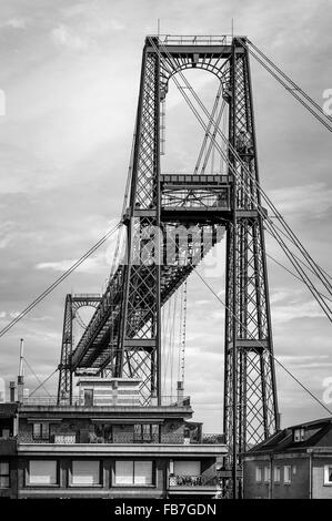 Transporter Bridge Vizcaya, Sito Patrimonio Mondiale dell'UNESCO, Portugalete Bilbao Euskadi, Spagna, Europa Foto Stock