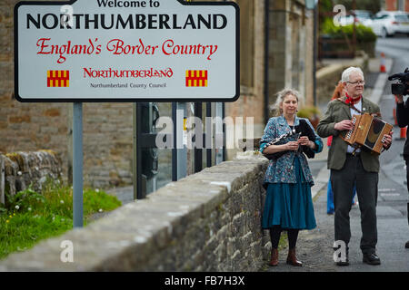 BBC Music giorno "per amore della musica' del Vallo di Adriano di suono 2015 il Northumberland boarder suono attrazione del festival Foto Stock