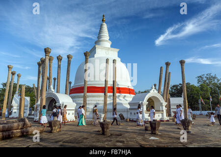 Thuparama Dagoba, Anuradhapura, Sito Patrimonio Mondiale dell'UNESCO, Nord provincia centrale, Sri Lanka, Asia Foto Stock