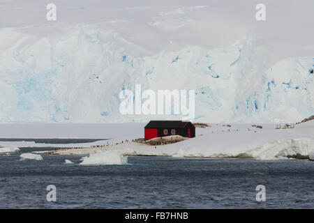 Historic Port Lockroy sulla penisola Antartica, un patrimonio Antartico sito Trust. Foto Stock