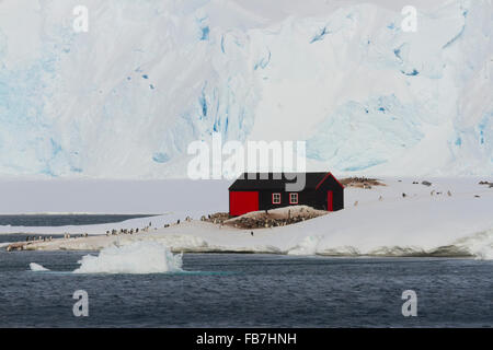 Historic Port Lockroy sulla penisola Antartica, un patrimonio Antartico sito Trust. Foto Stock