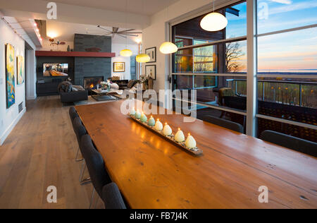 America del nord, Canada Ontario, sala da pranzo e soggiorno Foto Stock