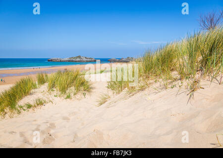 Spiaggia di Helgueras, Noja Cantabria, SPAGNA Foto Stock