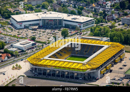 Vista aerea, Bundesliga Premiere League, Tivoli, lo stadio di calcio di Alemannia Aachen, Aachen, Meuse-Rhine euroregione Foto Stock