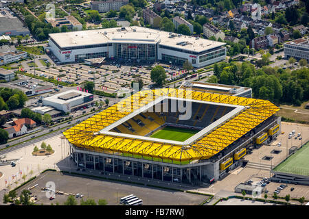 Vista aerea, Bundesliga Premiere League, Tivoli, lo stadio di calcio di Alemannia Aachen, Aachen, Meuse-Rhine euroregione Foto Stock