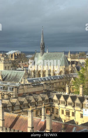 Università di Oxford. Exeter College Chapel guglie di Oxford Foto Stock