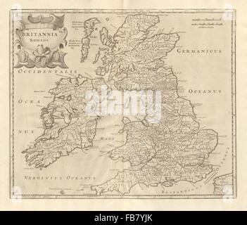 Roman Britain: "Britannia Romana' da ROBERT MORDEN. Camden il Britannia, 1772 Mappa Foto Stock