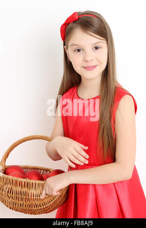 Felice bambina per Natale Foto Stock