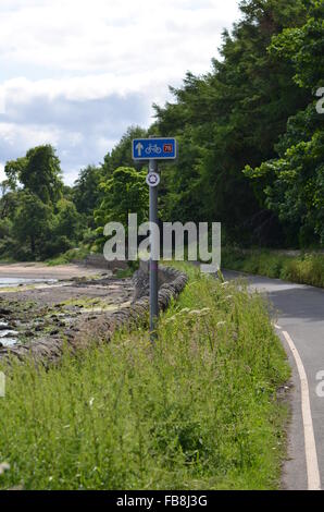 Parte del ciclo nazionale Route 76 e John Muir modo, Scozia Foto Stock