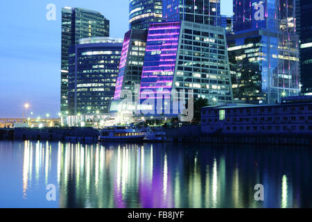 Immagine di grattacieli Moscow City business center a Mosca, Russia Foto Stock