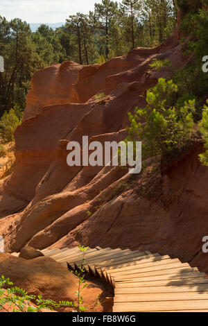 Cave di ocra, Roussillion, Francia Foto Stock