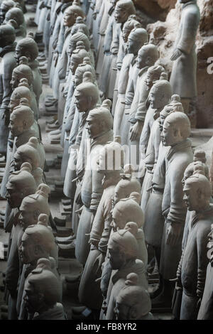 Museo dei Guerrieri di Terracotta, il mausoleo del primo imperatore di Qin, Xian, Provincia di Shaanxi, Cina Foto Stock