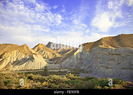Deserto Tabernas, in spagnolo Desierto de Tabernas. Solo Europa deserto. Almeria, regione Andalusia, Spagna. Deserto protetti sono Foto Stock