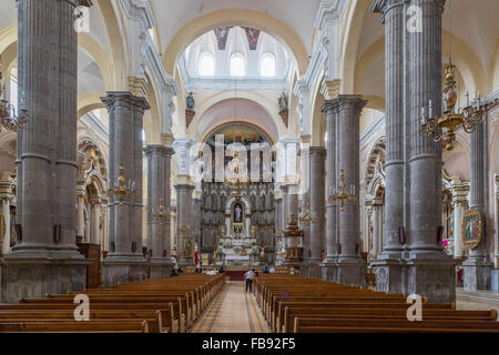 Il Templo del Espiritu Santo, fondata dai gesuiti, è un edificio del XVIII secolo la chiesa Cattolico Romana nella storica città di Puebla Messico. Foto Stock