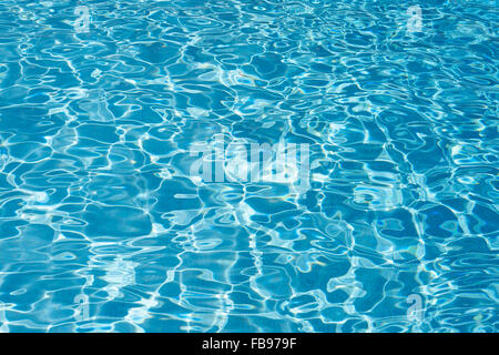 Piscina Blu acqua sfondo texture Foto Stock