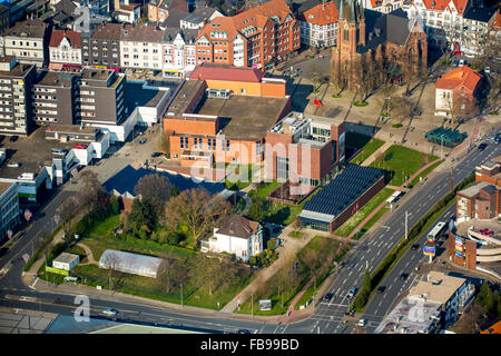 Vista aerea, LWL Museo di Archeologia, associazioni regionali della Westfalia, Herne, la zona della Ruhr, Renania settentrionale-Vestfalia, Germania, Foto Stock