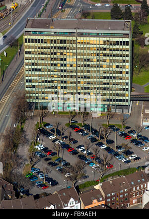 Vista aerea, sede della ThyssenKrupp Steel in Duisburg-Bruckhausen, Duisburg, Ruhr, Renania settentrionale-Vestfalia, Germania, Europa Foto Stock